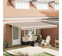 vidaXL Tissu de remplacement pour store, beige, 4,5 × 3 m, polyester