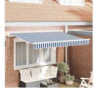 vidaXL Toile de rechange pour auvent Bleu et Blanc 3,5 x 2 m Polyester 42000374