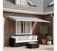 vidaXL Tissu de remplacement pour store bleu et blanc 450 x 350 cm en polyester