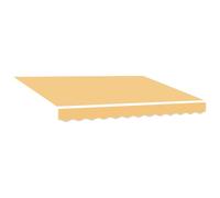 vidaXL Tissu de remplacement pour stores Sable 381 x 345 cm Polyester