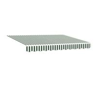vidaXL Tissu de remplacement pour store vert et blanc 3 x 2,5 m en polyester