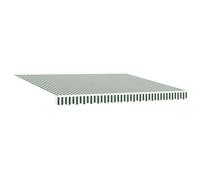 vidaXL, tissu de remplacement pour stores, vert et blanc, 380 x 295 cm, polyester