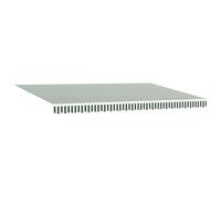 vidaXL Tissu de remplacement pour store vert et blanc 5 x 3,5 m en polyester