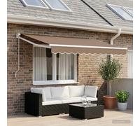 vidaXL Toile de Rechange pour auvent Taupe 329 x 195 cm Polyester