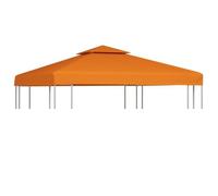vidaXL Toile de remplacement de belvédère 310 g/m² Orange 3x3 m