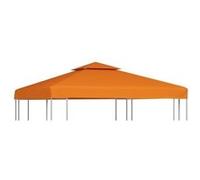 vidaXL Recouvrement de Remplacement d'auvent 310 g/m² Orange 3x3 m