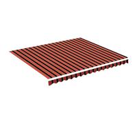 vidaXL Toile de store orange et marron 4x3,5 m