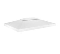 vidaXL Bâche de toit de pavillon avec tirage de cheminée 310 g/m² 4x3 m Blanc
