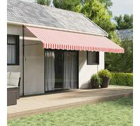 vidaXL Toile pour auvent - Rouge/Blanc 5x3 m