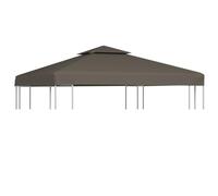 vidaXL Bâche de toit de pavillon avec conduit de cheminée 3x3 m 2 niveaux 310 g/m² Taupe