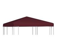 vidaXL Toit de pavillon 310 g / m² 3x3 m rouge vin