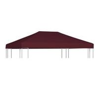 vidaXL Toit de pavillon 310 g / m² 3x4 m rouge vin