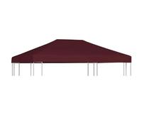 vidaXL Toile supérieure de gazebo 3x4 m Bordeaux