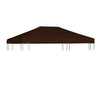 vidaXL Toile supérieure de gazebo 3x4 m - Marron