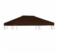 vidaXL Toile Supérieure de Gazebo Toit de Chapiteau Toit de Belvédère Jardin Terrasse Extérieur Protection Contre Le Soleil 310 g/m² 3x4 m Marron