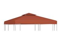 vidaXL Toile supérieure Double de belvédère 310 g/m² 3x3 m Terre Cuite