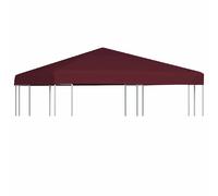 vidaXL Toile supérieure gazebo 3x3 m - Bordeaux