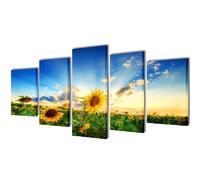 vidaXL Toiles imprimées Tournesols 200 x 100 cm