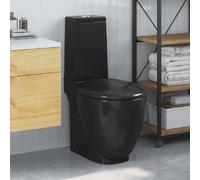 vidaXL Toilette céramique Noir