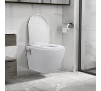 VidaXL Toilette Murale Bidet Blanc