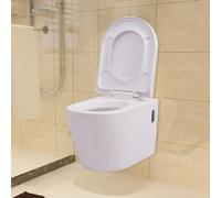 vidaXL Toilette murale Blanc