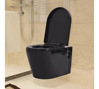 VidaXL Toilette Murale Noir