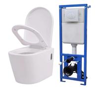 vidaXL Toilette murale réservoir Blanc