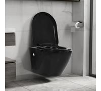 VidaXL Toilette Suspendue Noir