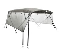 vidaXL Toit bimini à 4 arceaux parois en maille 243x(170-182)x137 cm