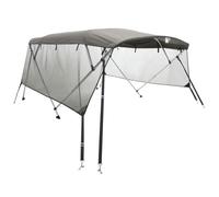 vidaXL 4-Bow Bimini-Top avec panneaux latéraux en maille 243x(185-198)x137 cm