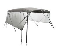 vidaXL 4-Bow Bimini-Top avec panneaux latéraux en maille 243x(230-244)x137 cm