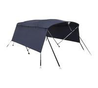 Vidaxl Toit Bimini À 4 Arceaux Parois Latérales 243x(170-182)X137 Cm