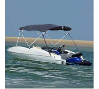 vidaXL Toit bimini à 4 arceaux avec parois latérales 243x(170-182)x137 cm