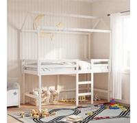 vidaXL Toit de lit pour enfants 217x85,5x154 cm bois de pin massif 846962 Blanc G
