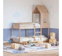 vidaXL Toit de lit pour enfants 60x89x134,5 cm bois de pin massif, toit de lit, baldaquin de lit pour enfant, toit pour lit 846885 Beige G