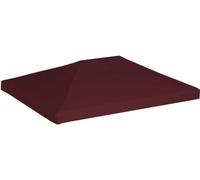 vidaXL Toit de pavillon 3 x 4 m 310 g/m² rouge vin