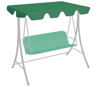 vidaXL Toit de rechange pour balancelle 188/168x145/110 cm Tissu 100% polyester Imperméable Vert