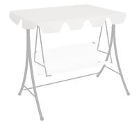 vidaXL Vervangingsluifel voor schommelbank 150/130x105/70 cm wit312109 Blanc G