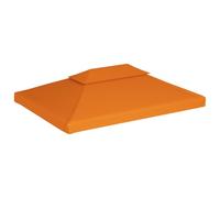 vidaXL Toit de remplacement pour pavillon 310 g/m² 3x4 m Orange