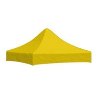 vidaXL Toit de Tente de Réception Toile de Toit de Chapiteau Remplacement de Toit de Tente Escamotable Pavillon de Jardin 2x2 m Jaune 270 g/m²