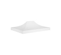 vidaXL Toit de Tente de Réception Toile de Toit de Chapiteau Remplacement de Toit de Tente Escamotable Pavillon de Jardin 4,5x3 m Blanc 270 g/m² Blanc G