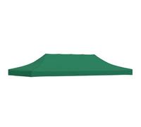 vidaXL Toit de Tente de Réception Toile de Toit de Chapiteau Remplacement de Toit de Tente Escamotable Pavillon de Jardin 6x3 m Vert 270 g/m²