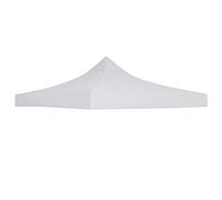 vidaXL Toit de Tente de Réception Tonnelle d'Extérieur Chapiteau de Jardin Voyage de Camping Barbecue Mariage Spectacle Festivals 3x3 m Blanc