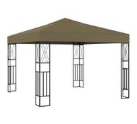vidaXL Pavillon 3x3 m Taupe Tissu
