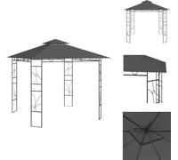 vidaXL, tonnelle 3x3x2,7 m, anthracite, 160 g/m² - Tonnelles et tentes de réception