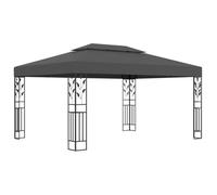 vidaXL Pavillon avec double toit 3x4 m Anthracite