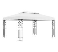 vidaXL Pavillon 3x4 m avec double toit – Blanc