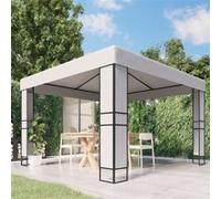 vidaXL Pavillon avec double toit 3 x 3 m Blanc