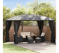 vidaXL Tonnelle avec rideaux 400x300 cm - Anthracite