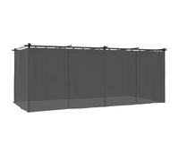 vidaXL Pavillon avec rideaux 6x3 m acier anthracite